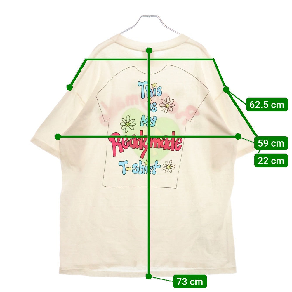 READY MADE(レディメイド) 24SS T SHIRT THIS IS MY RE-CO-WH-00-00-275 ディスイズマイプリント半袖Tシャツ ホワイト