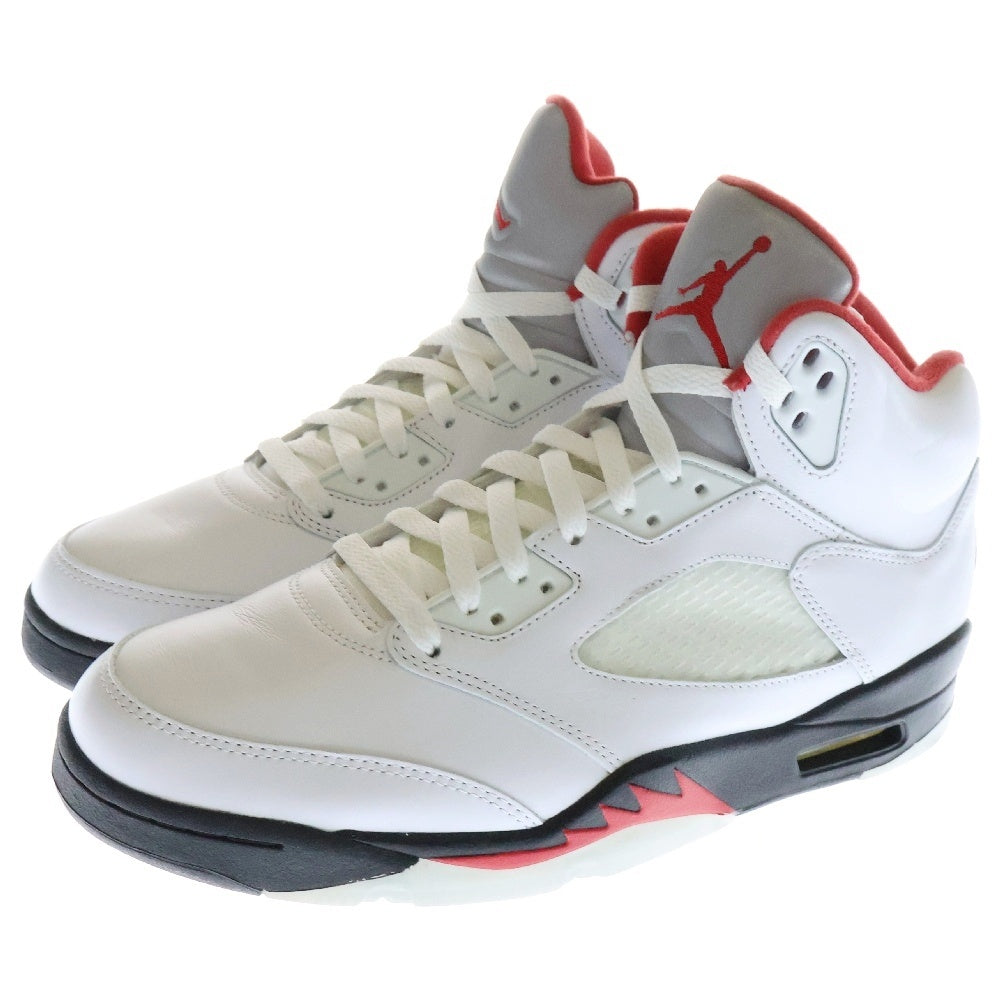 NIKE(ナイキ) AIR JORDAN 5 RETRO FIRE RED DA1911-102 エアジョーダン5 ファイアレッド ハイカットスニーカー ホワイト/レッド US10/28.0cm