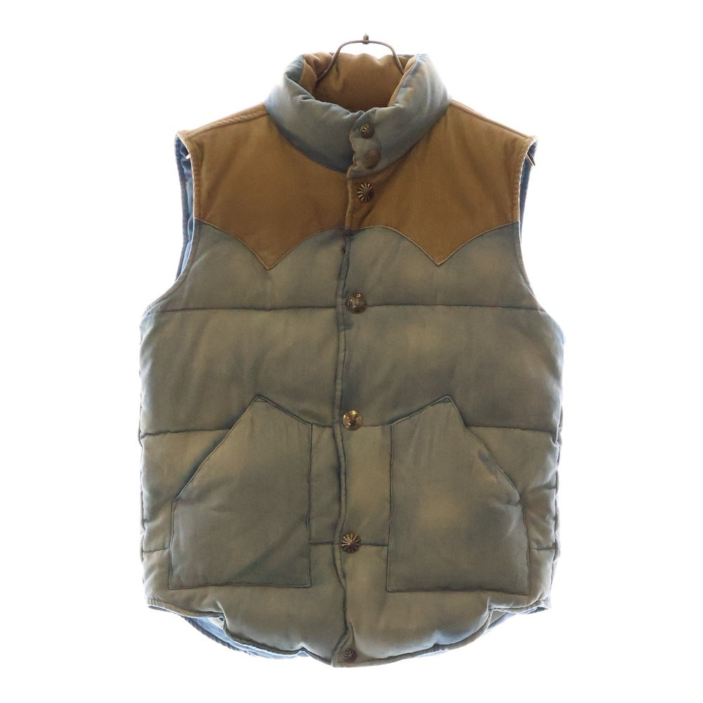 RON HERMAN(ロンハーマン) DENIM DOWN VEST 2420400092 コンチョボタン デニム ダウンベスト インディゴ