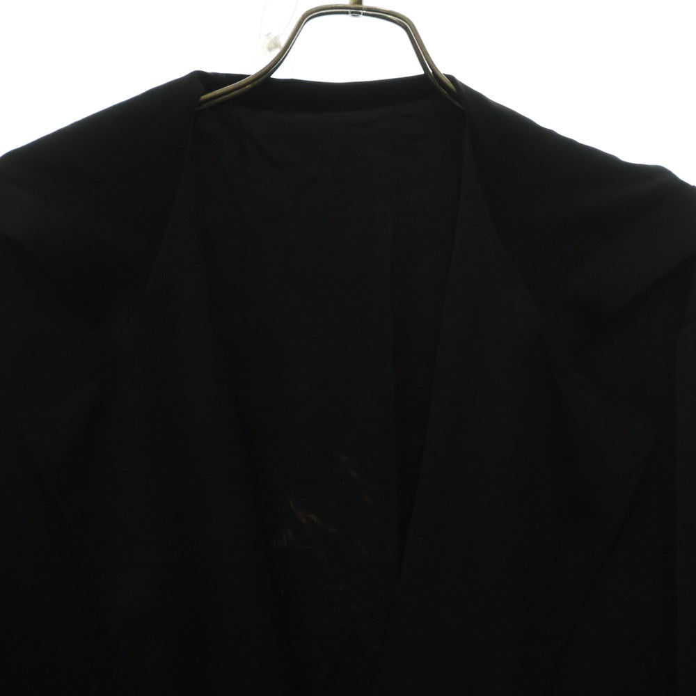 Yohji Yamamoto POUR HOMME(ヨウジヤマモト プールオム) 95-96AW サテン フード スタッフコート ブラック MK-C77-989