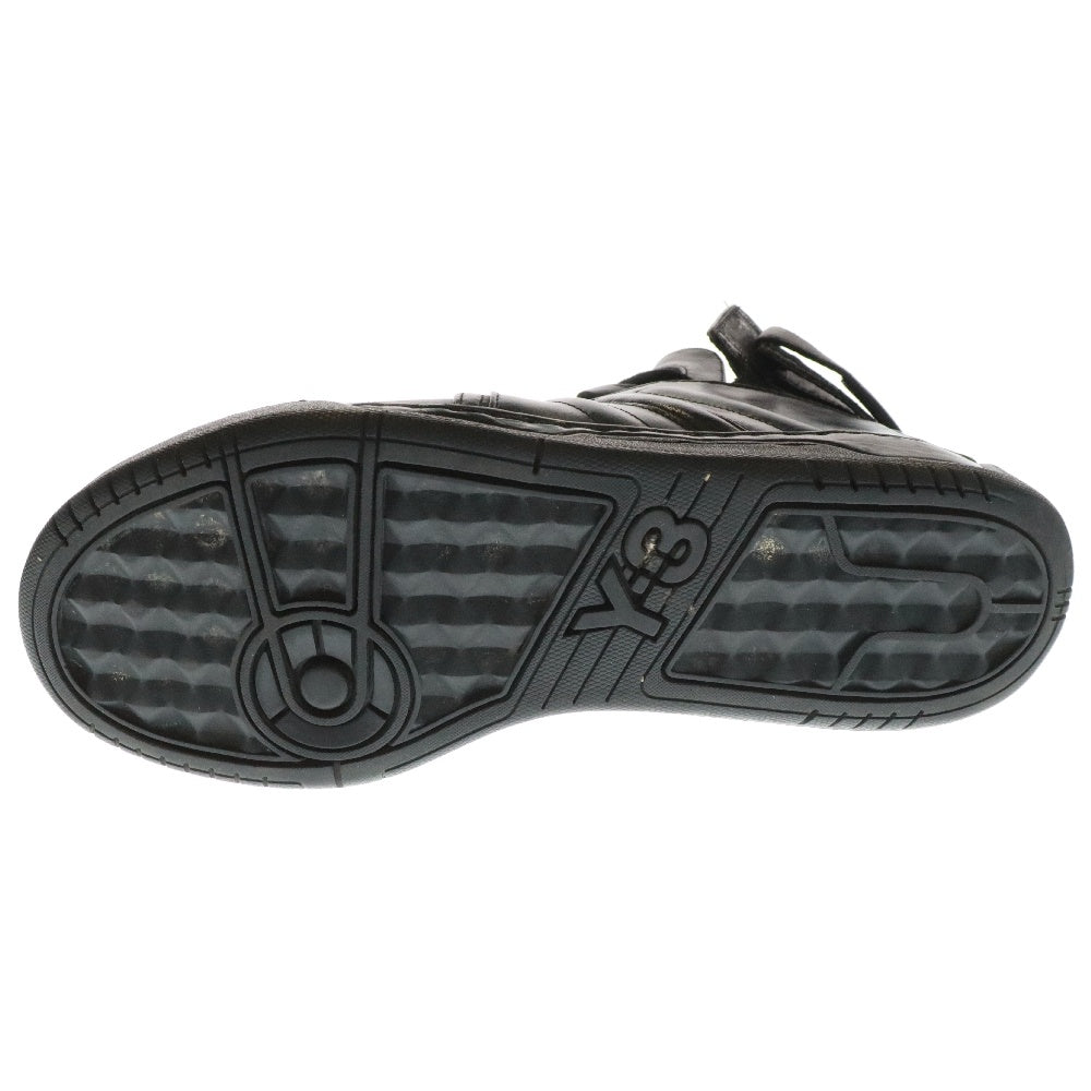 Y-3(ワイスリー) HAYWORTH MID 2 G14753 レザー ミッドカットスニーカー ブラック US8.5/26.5cm G14753