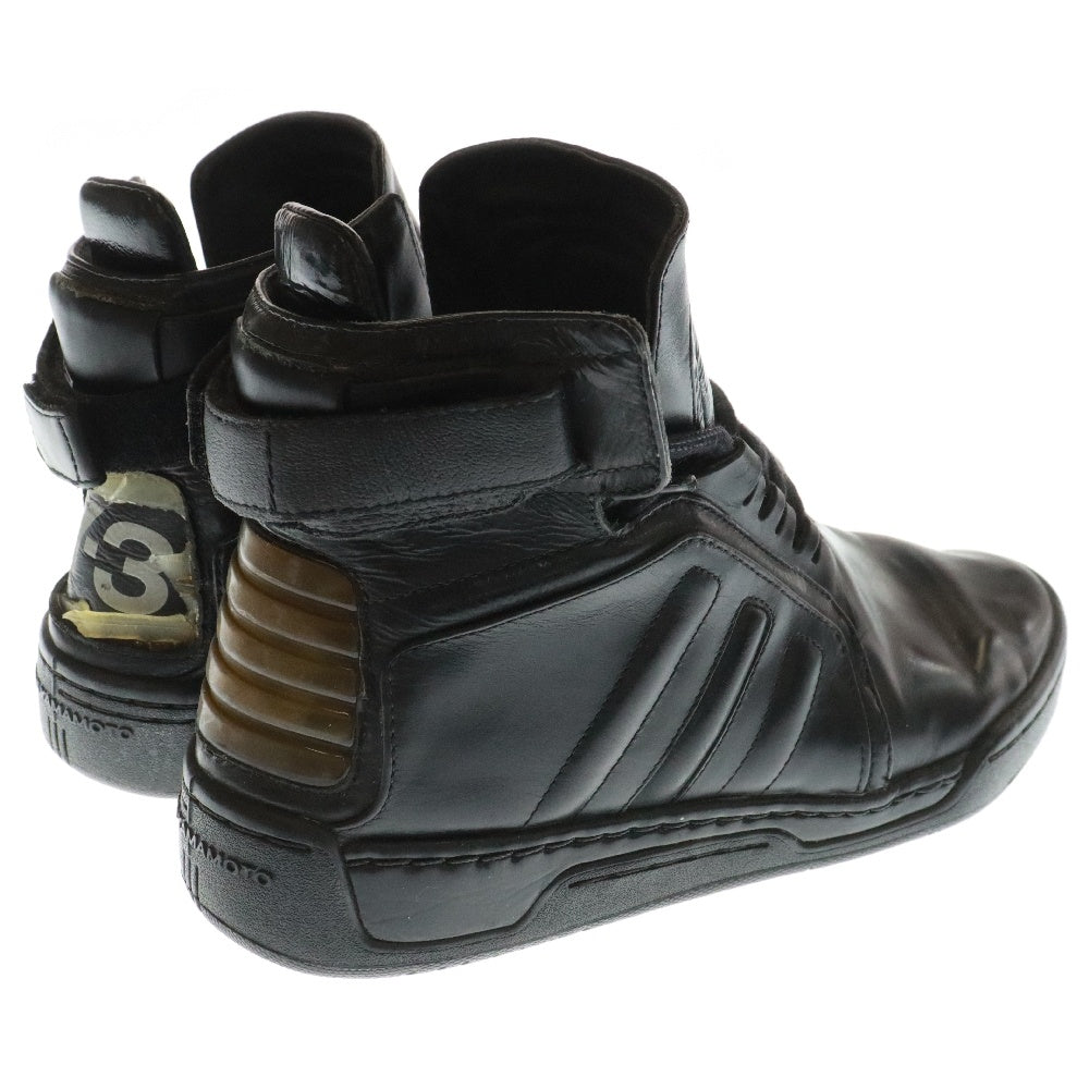 Y-3(ワイスリー) HAYWORTH MID 2 G14753 レザー ミッドカットスニーカー ブラック US8.5/26.5cm G14753