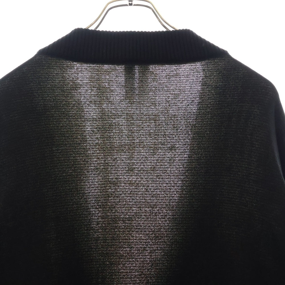Y-3(ワイスリー) LOGO KNIT LOOSE FIT CARDIGAN H44809 Vネック ロゴ ニットカーディガン ブラック