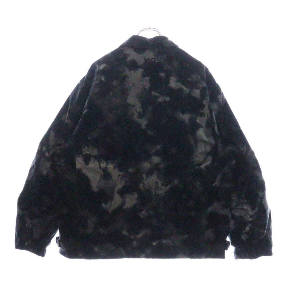 Y-3(ワイスリー) タイダイフロッキープリント ジップアップ ナイロンジャケット ブラック JI5646