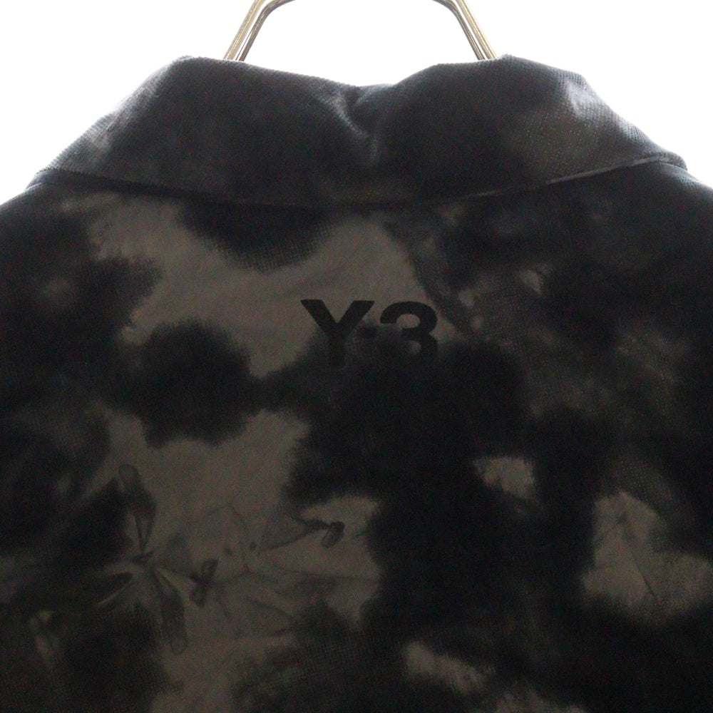 Y-3(ワイスリー) タイダイフロッキープリント ジップアップ ナイロンジャケット ブラック JI5646