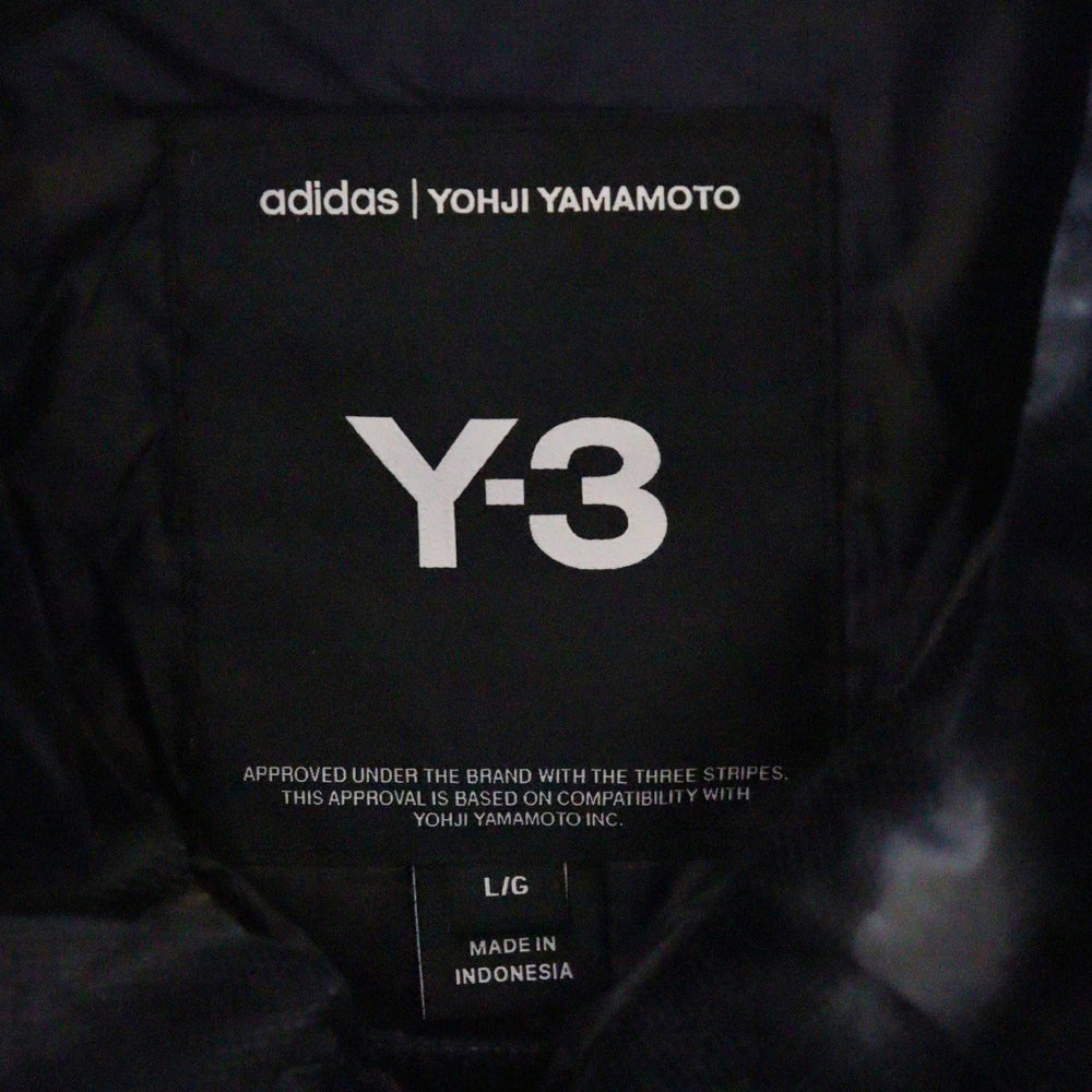 Y-3(ワイスリー) タイダイフロッキープリント ジップアップ ナイロンジャケット ブラック JI5646