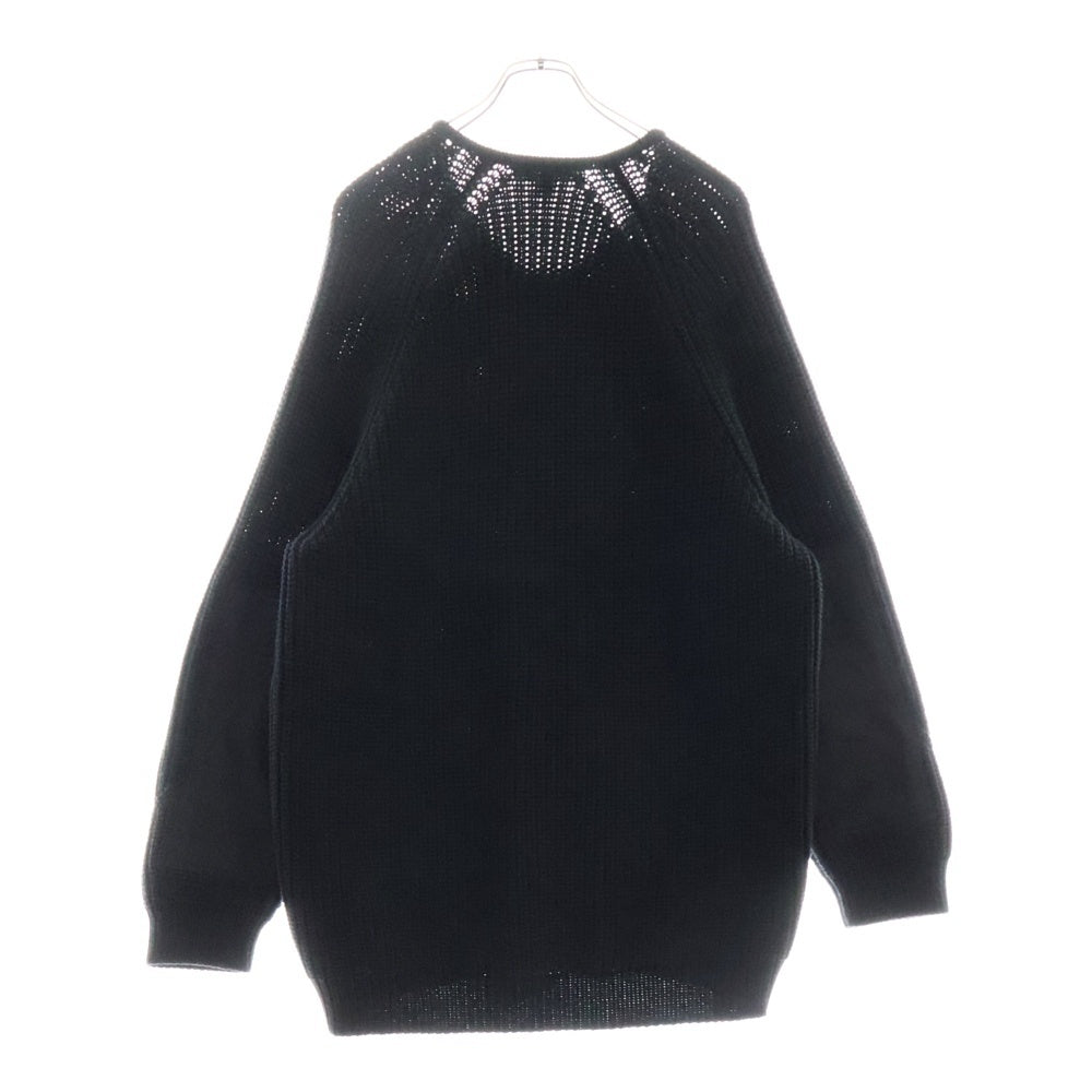 Y-3(ワイスリー) KNITTED FULL-ZIP SWEATER GK4811 ナイロン切替 ジップアップ ニットセーター ジャケット ブラック