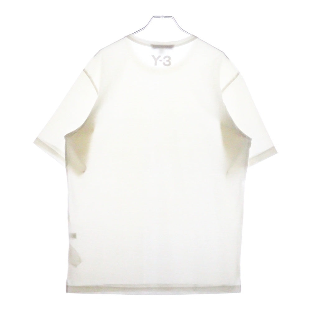Y-3(ワイスリー) ロゴ刺繍 クルーネック 半袖Tシャツ カットソー ホワイト 053218