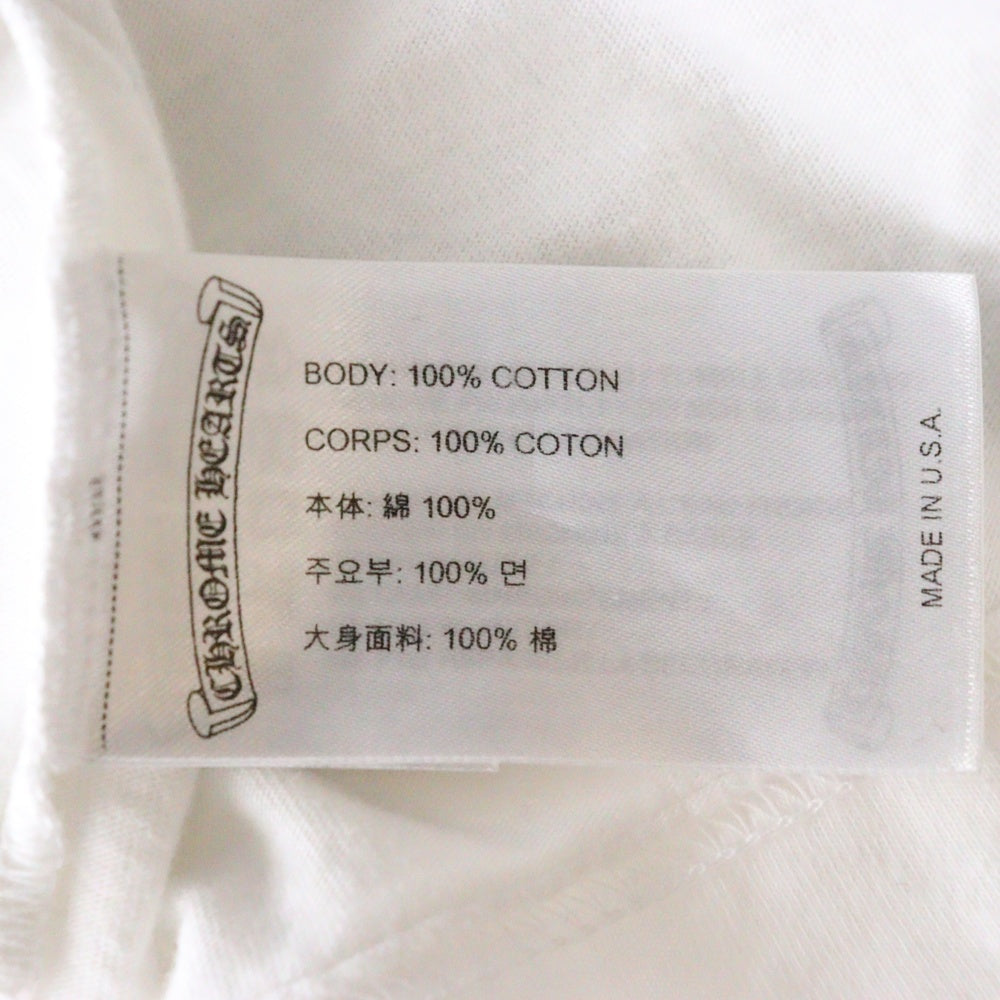 CHROME HEARTS(クロムハーツ) Old English Neck Logo Pastel Purple L/S Tee オールドイングリッシュ ネックロゴ ロングスリーブTシャツ 長袖カットソー ロンT ホワイト/パープル