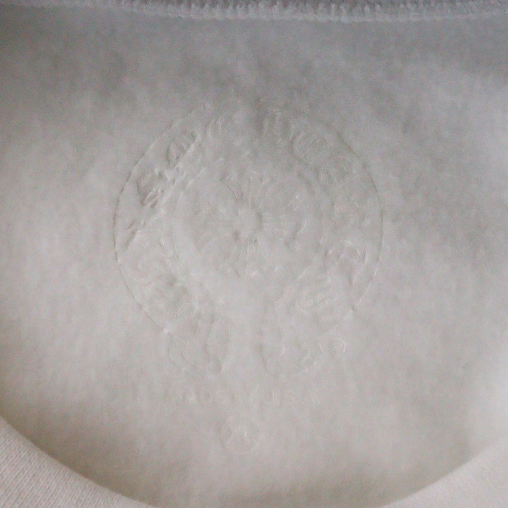 CHROME HEARTS(クロムハーツ) Horseshoe Crewneck Sweatshirt ホースシュープリント 袖フローラル クルーネックスウェットトレーナー ホワイト