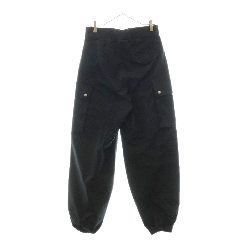 THE RERACS(ザ リラクス) 23SS ジップフライ ポリエステル カーゴパンツ ブラック 23SS-REPT-170