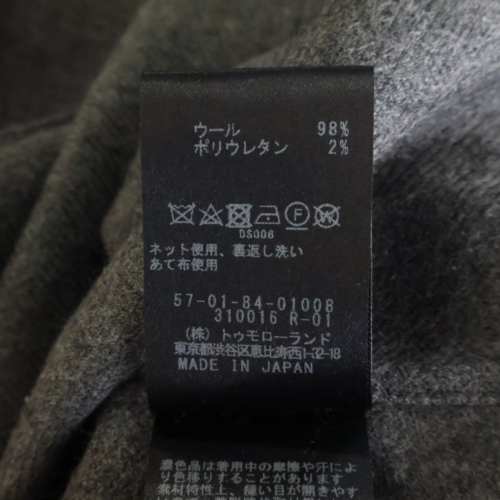KNOTT(ノット) ウール サイドスリットカットソー 長袖Tシャツ グレー 57-01-84-01008