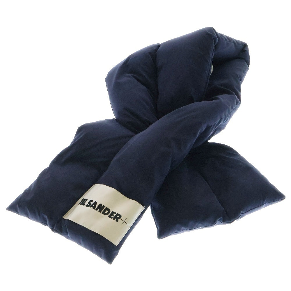 JIL SANDER +(ジルサンダープラス) DOWN SCARF ダウン スカーフ ポリエステル マフラー ネイビー JPPR590294