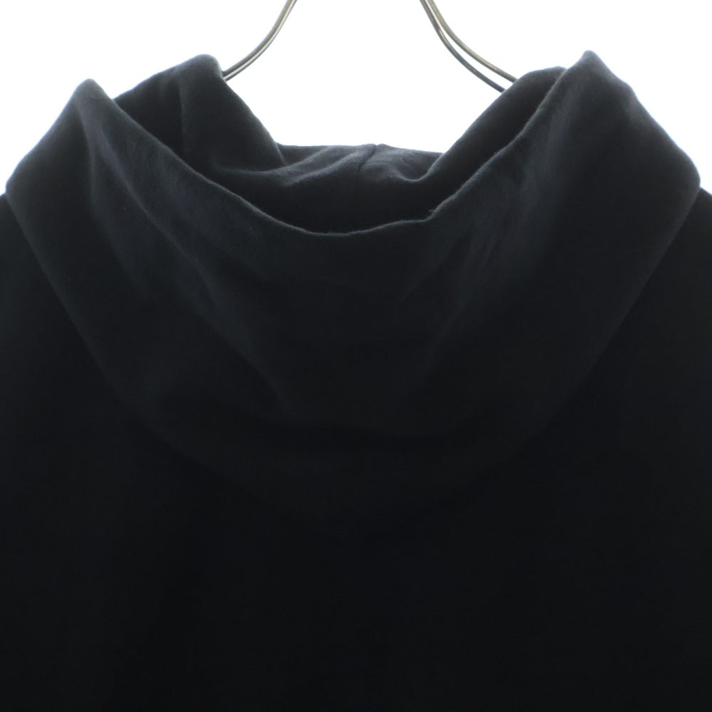 READY MADE(レディメイド) 24AW BIG HOODIE LOGO RE-CO-BK-00-00-285 ロゴ刺繍フーディ プルオーバースウェットパーカー ブラック