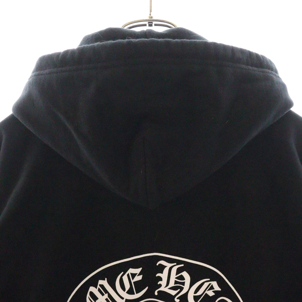 CHROME HEARTS(クロムハーツ) Paris Horseshoe Pullover Hoodie パリ限定 ホースシュープリントプルオーバーフーディ スウェットパーカー ブラック