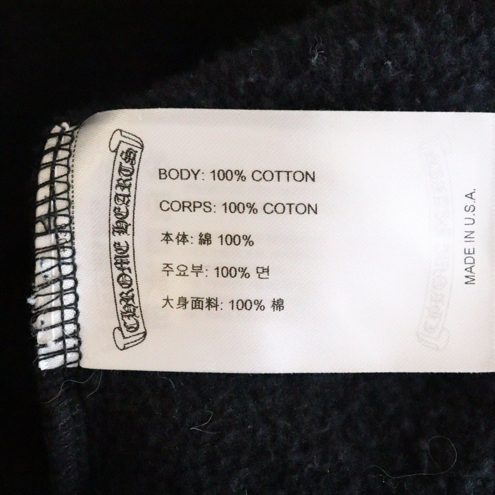 CHROME HEARTS(クロムハーツ) Paris Horseshoe Pullover Hoodie パリ限定 ホースシュープリントプルオーバーフーディ スウェットパーカー ブラック