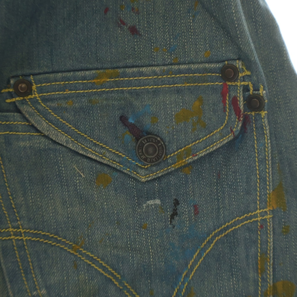 Levi's(リーバイス) シンチバック ボタンフライ ペイント デニムショーツ ハーフパンツ インディゴ EJ103-0002