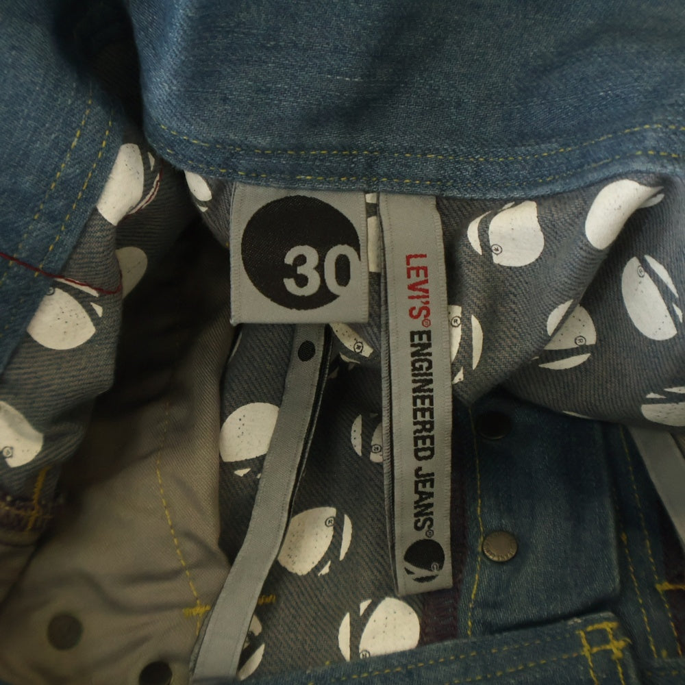 Levi's(リーバイス) シンチバック ボタンフライ ペイント デニムショーツ ハーフパンツ インディゴ EJ103-0002