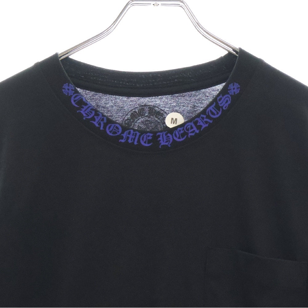 CHROME HEARTS(クロムハーツ) Neck Logo L/S TEE ネックロゴロングスリーブ長袖Tシャツ ブラック/パープル