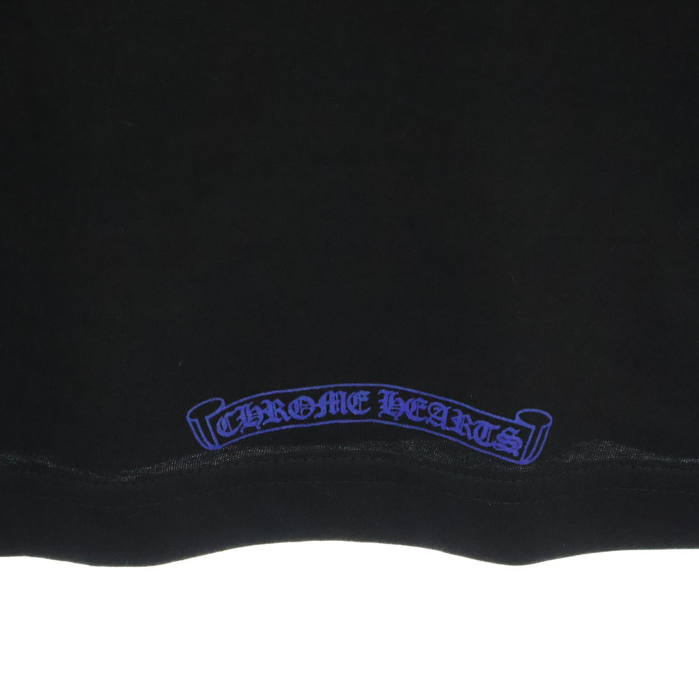 CHROME HEARTS(クロムハーツ) Neck Logo L/S TEE ネックロゴロングスリーブ長袖Tシャツ ブラック/パープル