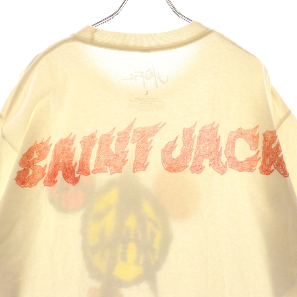 TRAVIS SCOTT(トラヴィススコット) 23SS ×SAINT MICHAEL UTOPIA TEE ×セントマイケル ユートピア プリント半袖Tシャツ ホワイト