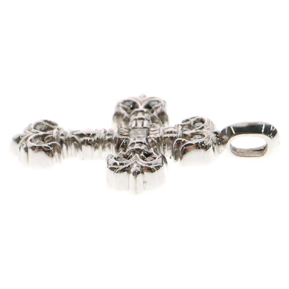 CHROME HEARTS(クロムハーツ) 18KWG FILIGREE TINY P/DIA タイニーフィリグリークロス PAVEダイヤ ペンダントトップ ホワイトゴールド