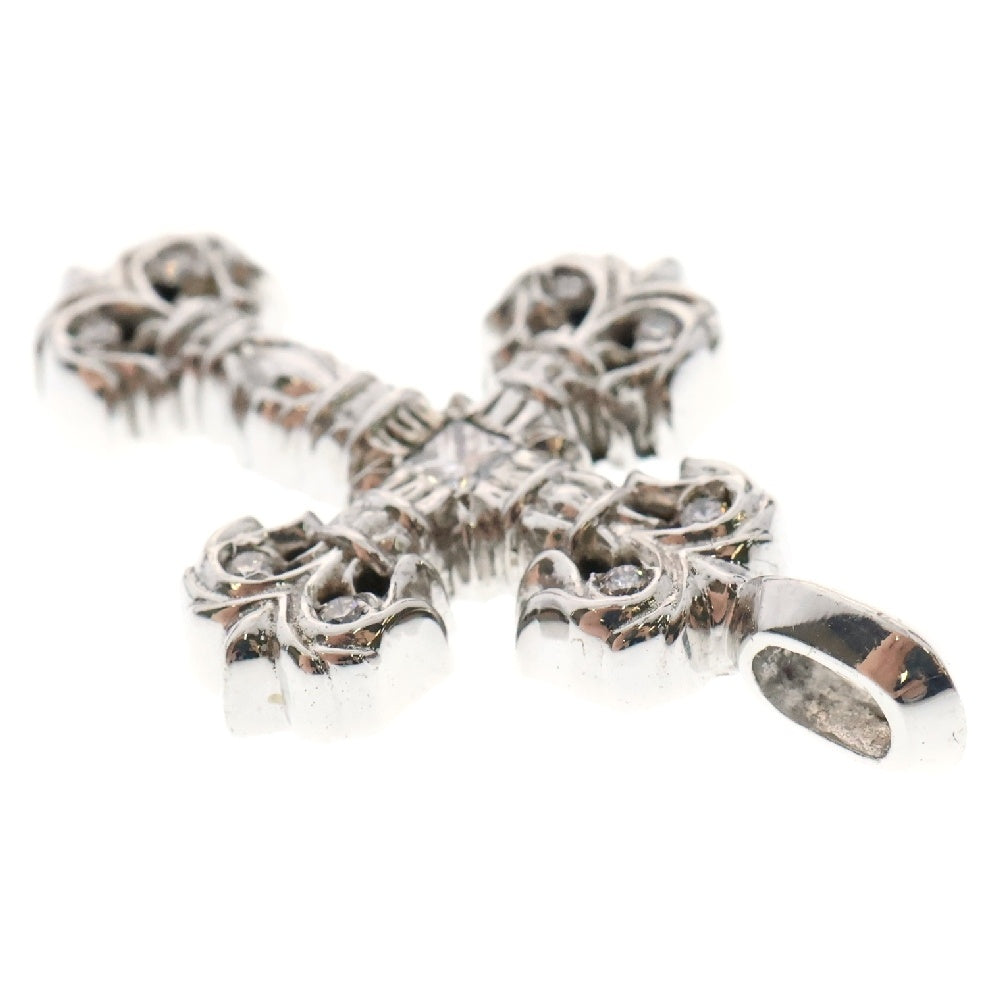 CHROME HEARTS(クロムハーツ) 18KWG FILIGREE TINY P/DIA タイニーフィリグリークロス PAVEダイヤ ペンダントトップ ホワイトゴールド