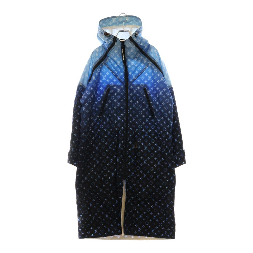 LOUIS VUITTON(ルイヴィトン) 23SS Long Hooded Zip-up Parka RW231W V69 FOOW44 モノグラムナイロンロングジップパーカー ネイビー/ブルー