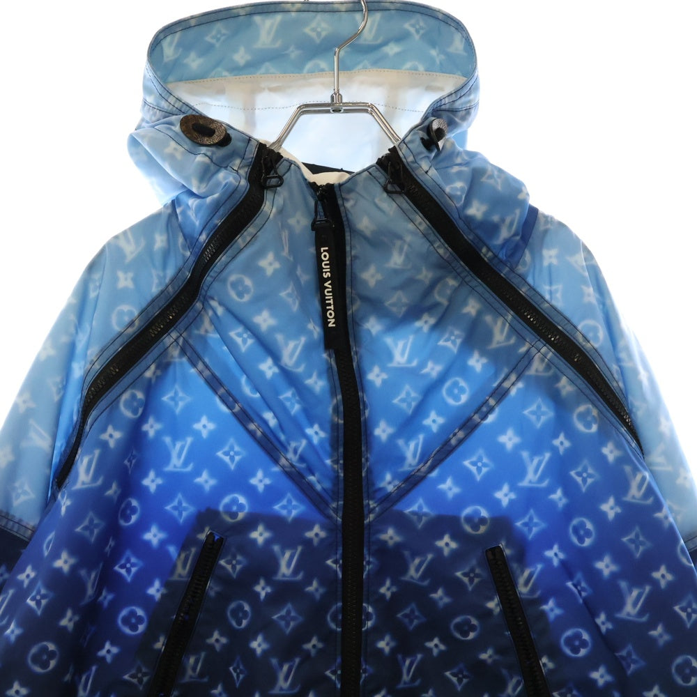 LOUIS VUITTON(ルイヴィトン) 23SS Long Hooded Zip-up Parka RW231W V69 FOOW44 モノグラムナイロンロングジップパーカー ネイビー/ブルー