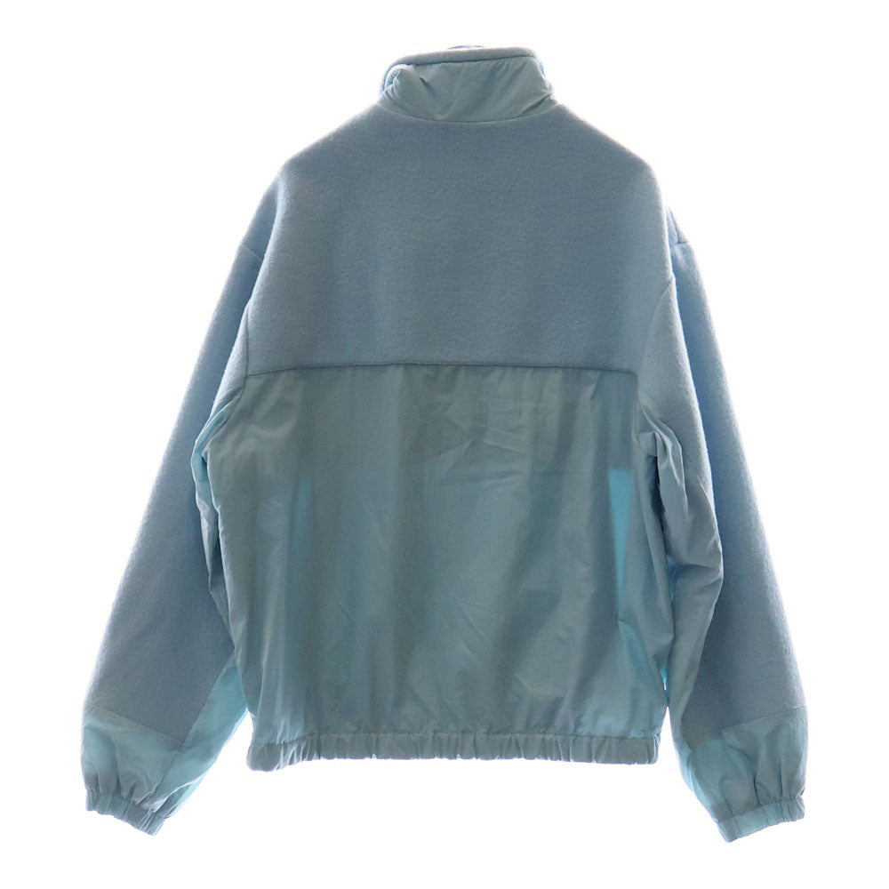 LOUIS VUITTON(ルイヴィトン) 23SS Mix Material Anorak Blouson RM2319 TL1 HOB09W ミックス マテリアルアノラックブルゾン ハーフジップナイロン切り替えジャケット ブルー