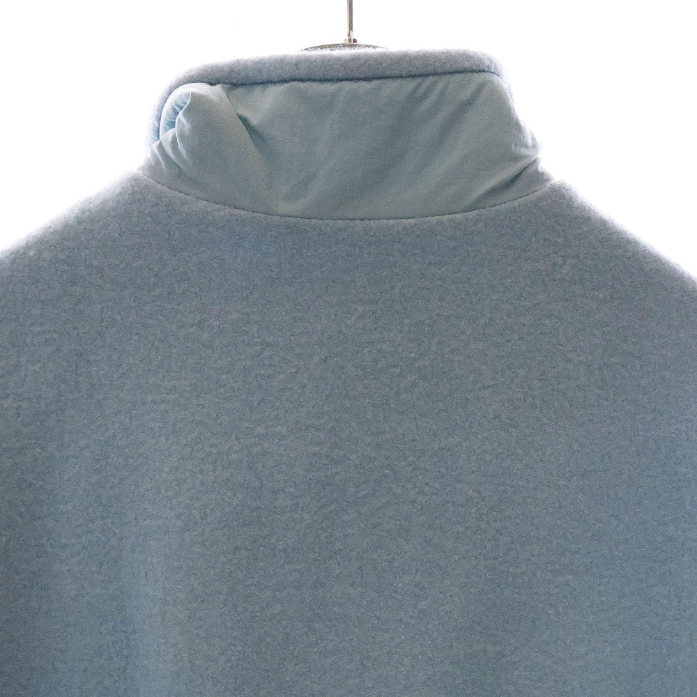 LOUIS VUITTON(ルイヴィトン) 23SS Mix Material Anorak Blouson RM2319 TL1 HOB09W ミックス マテリアルアノラックブルゾン ハーフジップナイロン切り替えジャケット ブルー