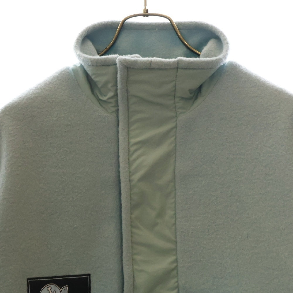 LOUIS VUITTON(ルイヴィトン) 23SS Mix Material Anorak Blouson RM2319 TL1 HOB09W ミックス マテリアルアノラックブルゾン ハーフジップナイロン切り替えジャケット ブルー