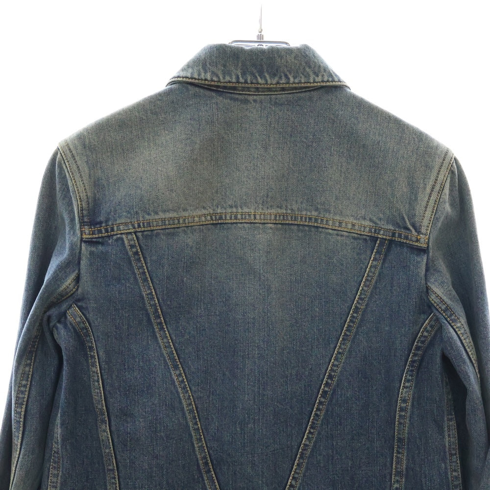 LOUIS VUITTON(ルイヴィトン) 23AW ×YK Faces Leather Patch Denim Jacket RW232J GM1 FOJA53 ×草間彌生 マルチワッペンデニムジャケット インディゴ レディース