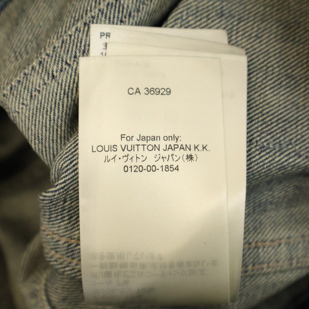 LOUIS VUITTON(ルイヴィトン) 23AW ×YK Faces Leather Patch Denim Jacket RW232J GM1 FOJA53 ×草間彌生 マルチワッペンデニムジャケット インディゴ レディース
