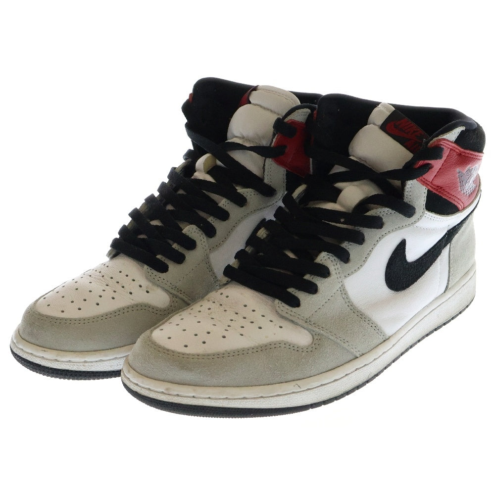 NIKE(ナイキ) AIR JORDAN1 RETRO HIGH OG LIGHT SMOKE GREY 555088-126 エアジョーダン1 スモークグレー ハイカットスニーカー ホワイト/グレー US11/29.0cm