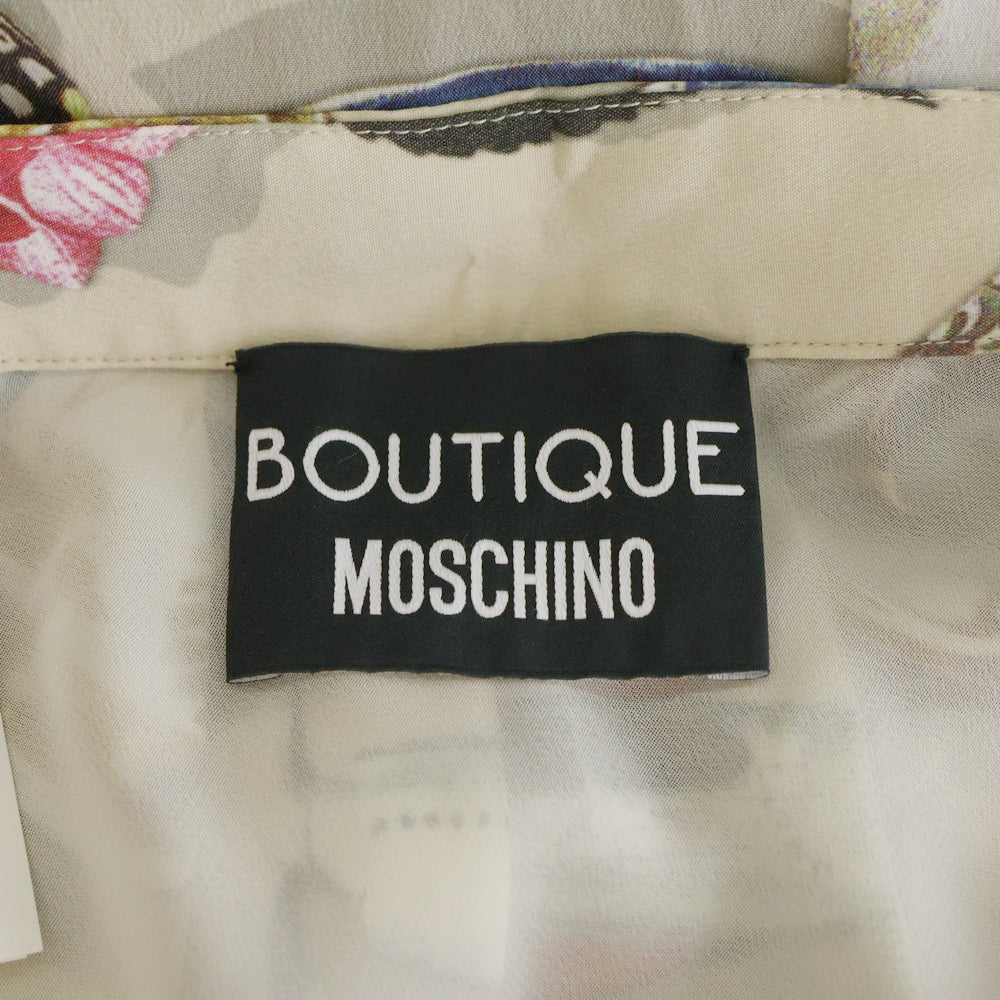 BOUTIQUE MOSCHINO(ブティックモスキーノ) レーヨン シルク混 総柄 ロングスカート マルチ レディース