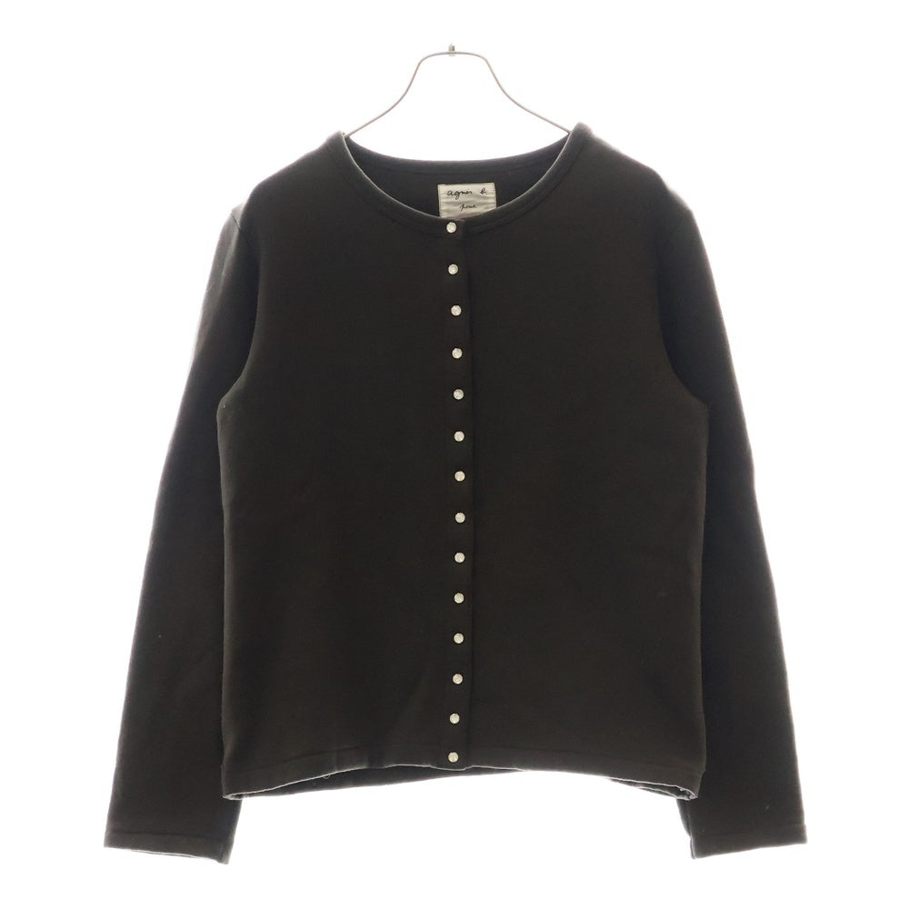 agnes b.(アニエスベー) 24AW アダムエロペ別注 レッション スウェット カーディガン ブラウン レディース ECW2M392