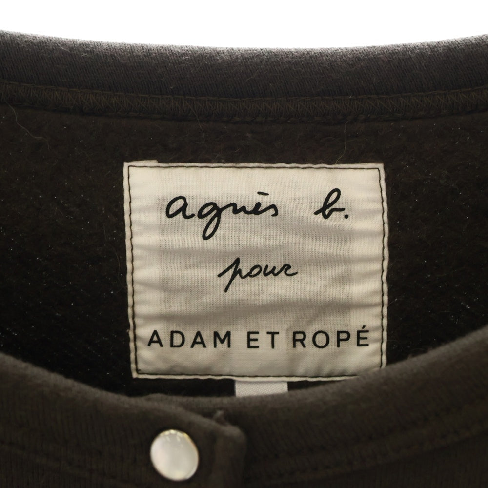agnes b.(アニエスベー) 24AW アダムエロペ別注 レッション スウェット カーディガン ブラウン レディース ECW2M392