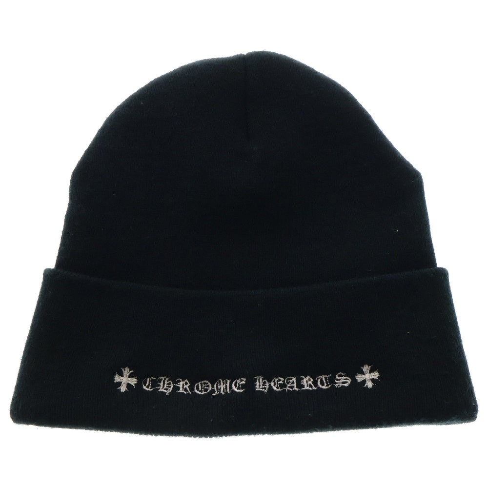 CHROME HEARTS(クロムハーツ) WATCH CAP ワッチキャップ CHロゴ刺繍ビーニー ニットキャップ 帽子 ブラック