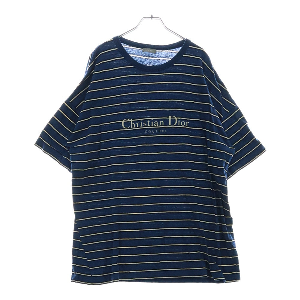 DIOR(ディオール) ロゴボーダー半袖Tシャツ 493J671B0938 ネイビー