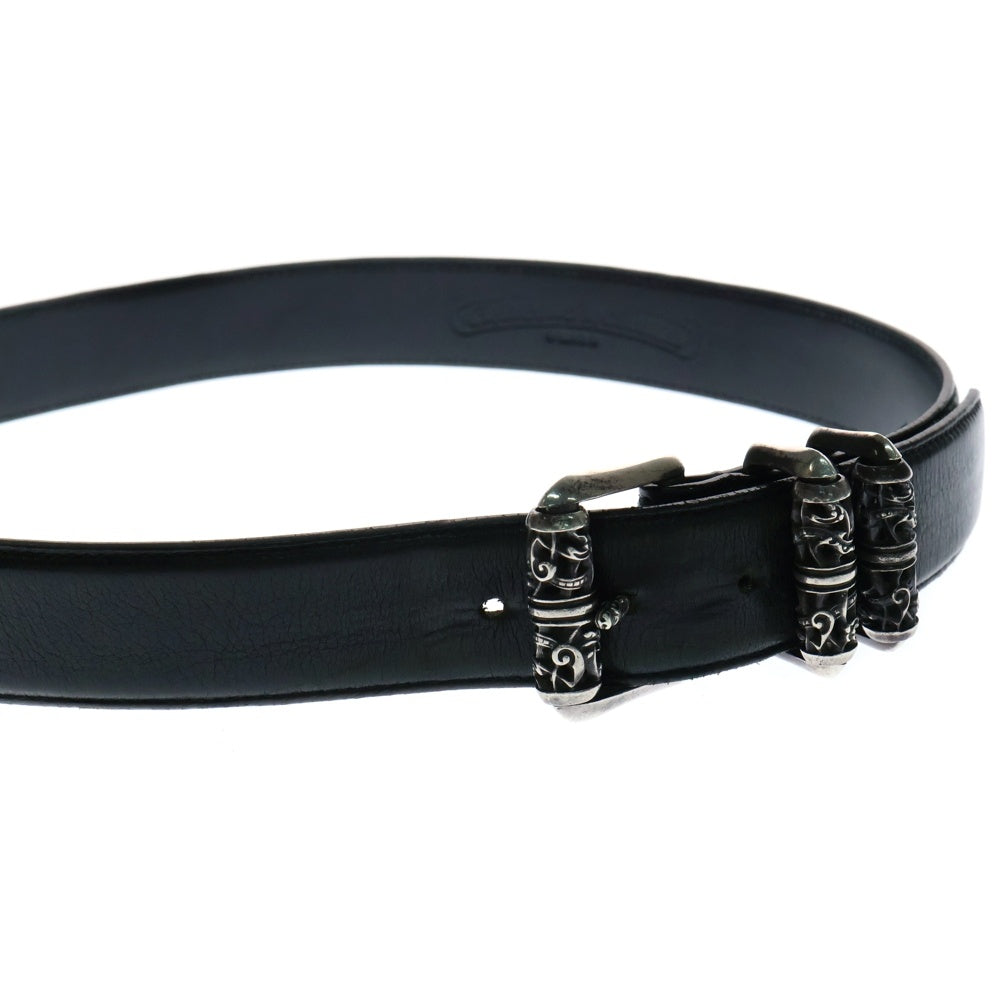 CHROME HEARTS(クロムハーツ) CELTIC ROLLER BELT 3PC1.5inch 3PCケルティックローラーバックル レザーベルト シルバー