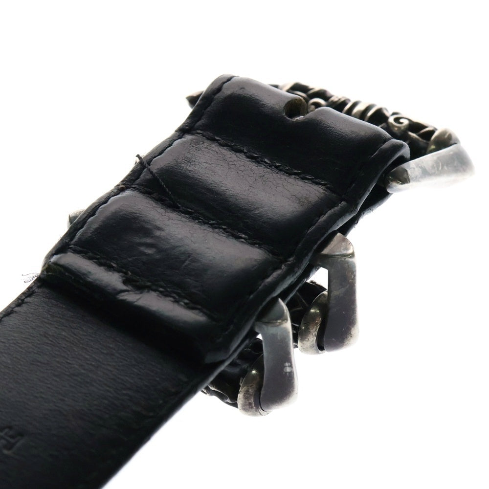 CHROME HEARTS(クロムハーツ) CELTIC ROLLER BELT 3PC1.5inch 3PCケルティックローラーバックル レザーベルト シルバー