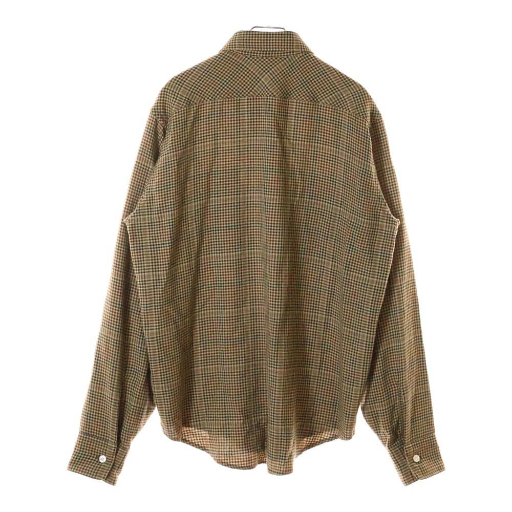 CELINE(セリーヌ) Small Check Double Pocket Shirt 2T013654G スモールチェックダブルポケット長袖シャツ ベージュ