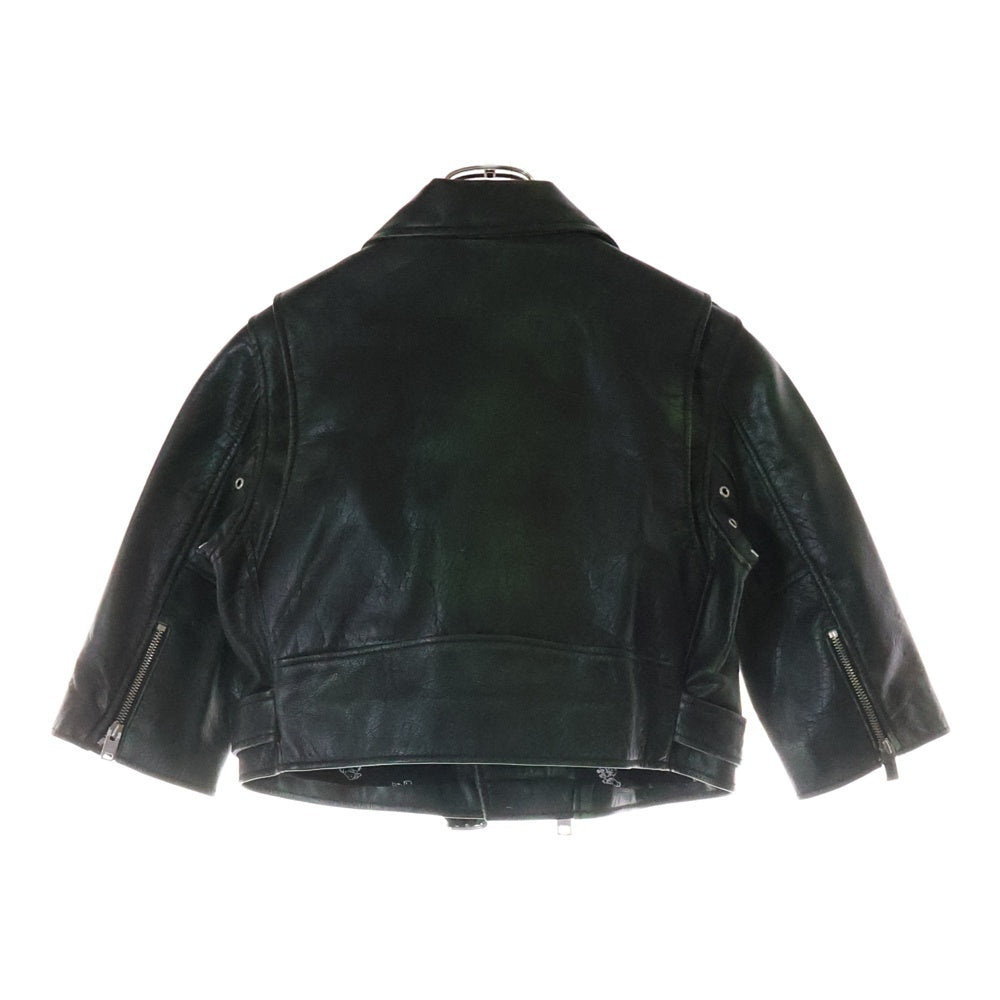 DIESEL(ディーゼル) ダブルライダースジャケット 5分丈 レザー ショート丈
