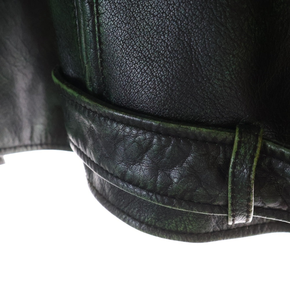 DIESEL(ディーゼル) ダブルライダースジャケット 5分丈 レザー ショート丈