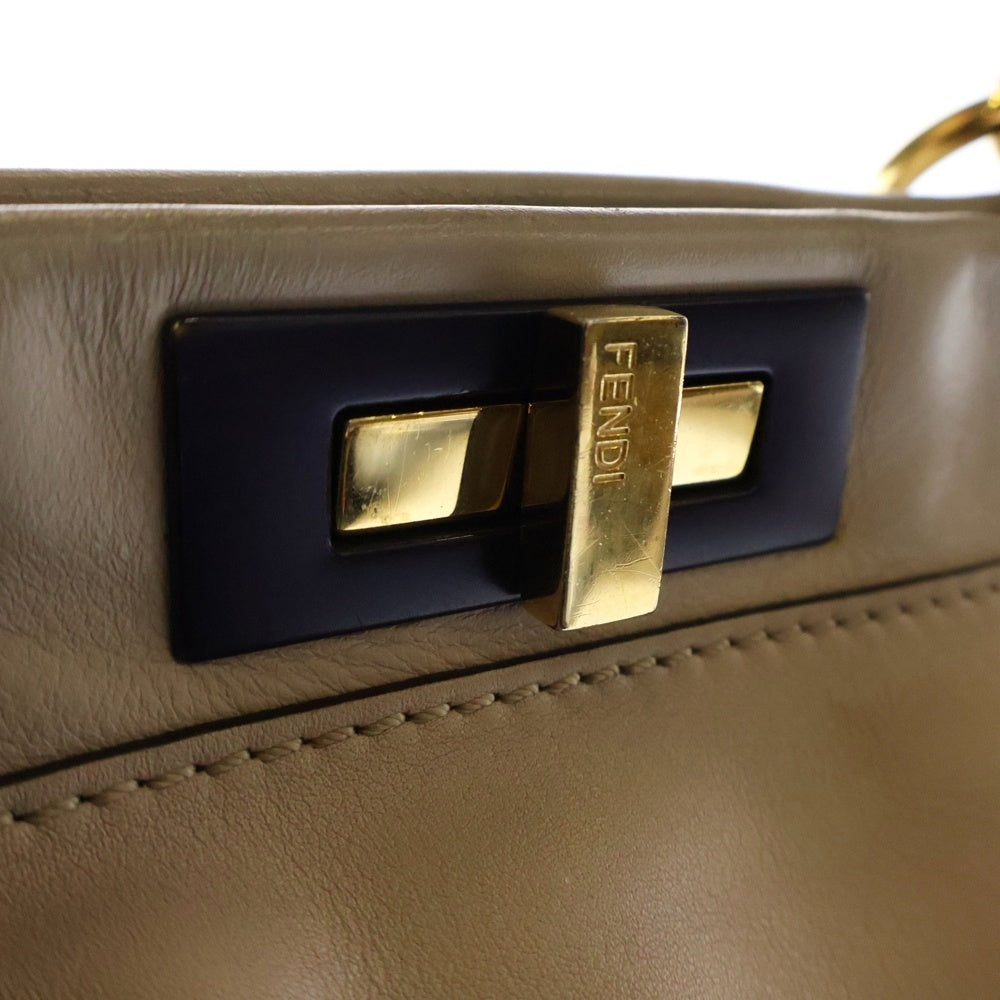 FENDI(フェンディ) ピーカブー レザー2WAYハンドバッグ 8BN290 ベージュ