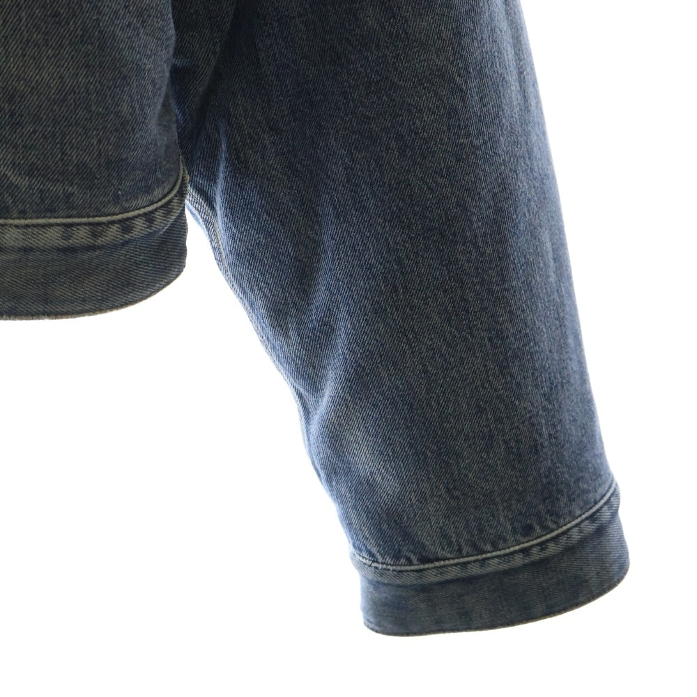 極美品　バレンシアガ　デニムジャケット　ボアジャケット　インディゴ　メンズ　48 極美品 バレンシアガ デニムジャケット ボアジャケット インディゴ