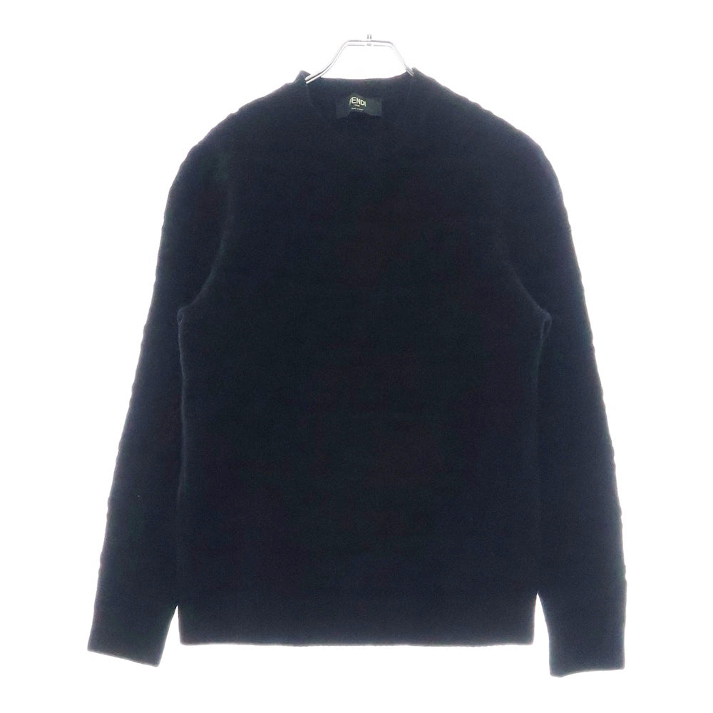 FENDI(フェンディ) Logo Sweater FZZ478 A8BH 総柄 ロゴデザインセーター ニット ブラック