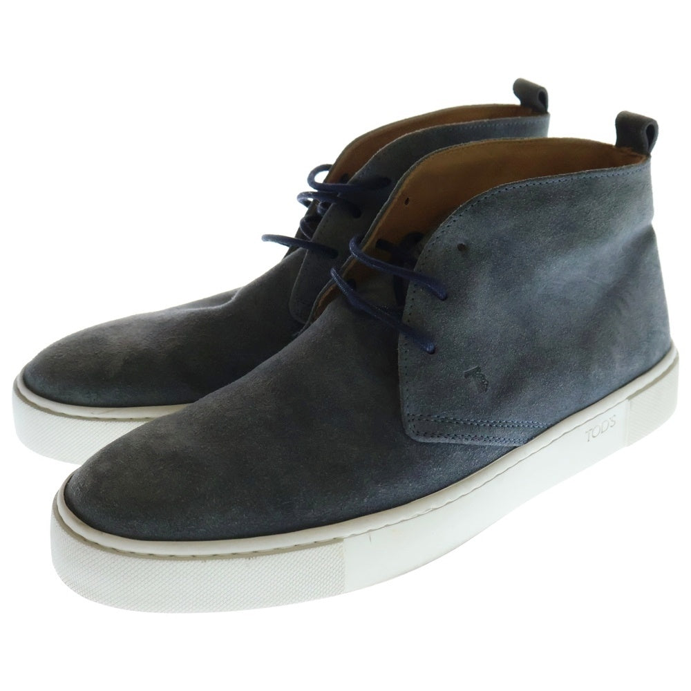 TOD'S(トッズ) スエード チャッカブーツ ネイビー