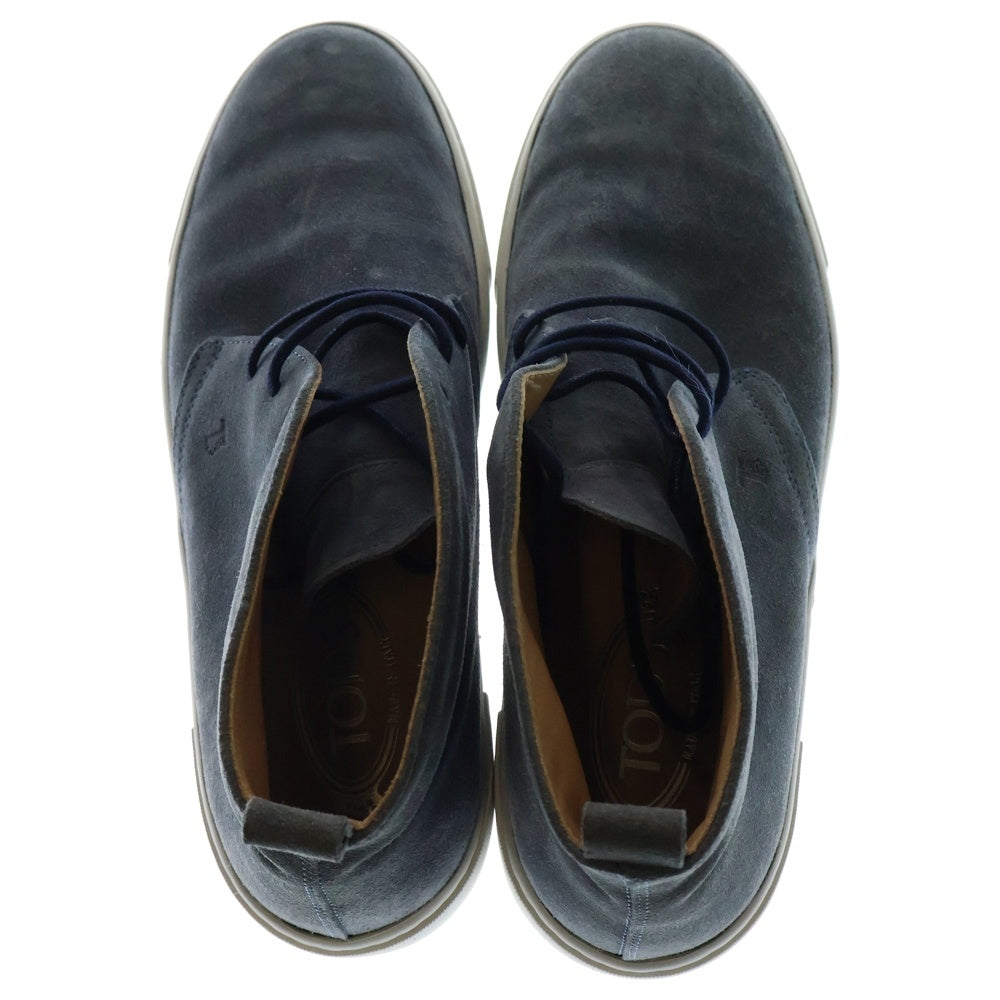 TOD'S(トッズ) スエード チャッカブーツ ネイビー